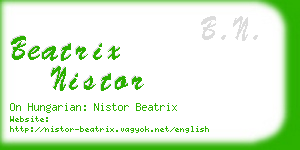 beatrix nistor business card